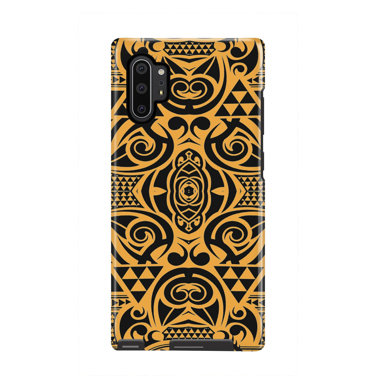 Polynesian Tough Case Yellow Black Samsung Galaxy Note 10 Plus - Polynesian Pride