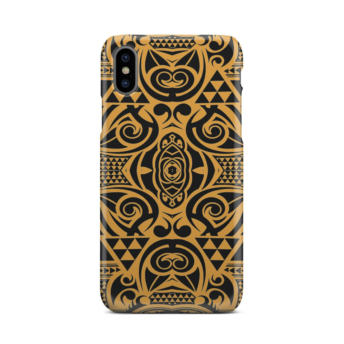 Polynesian Phone Case Yellow Black iPhone Xs - Polynesian Pride