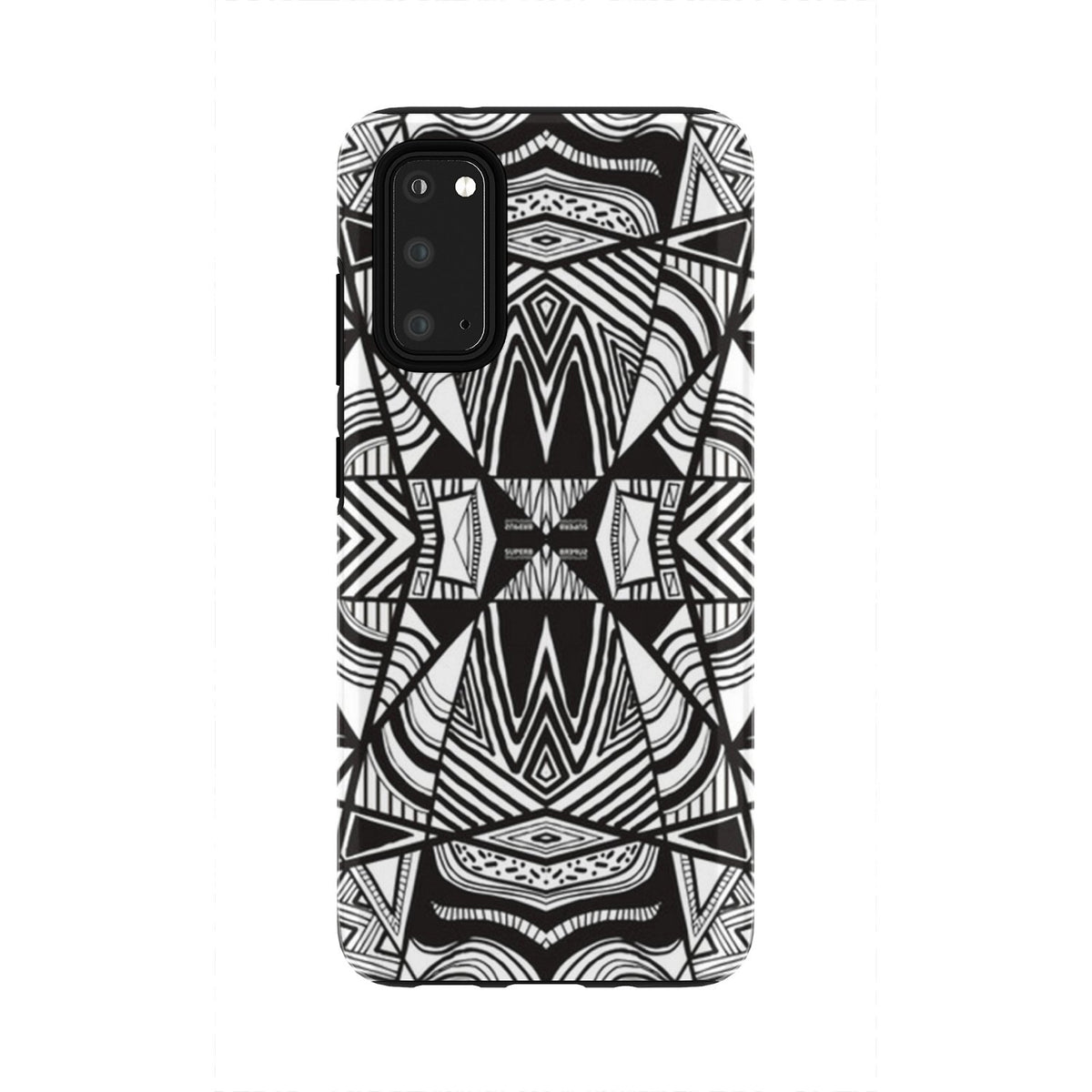 Polynesian Tribal Tough Case White And Black Samsung Galaxy S20 - Polynesian Pride