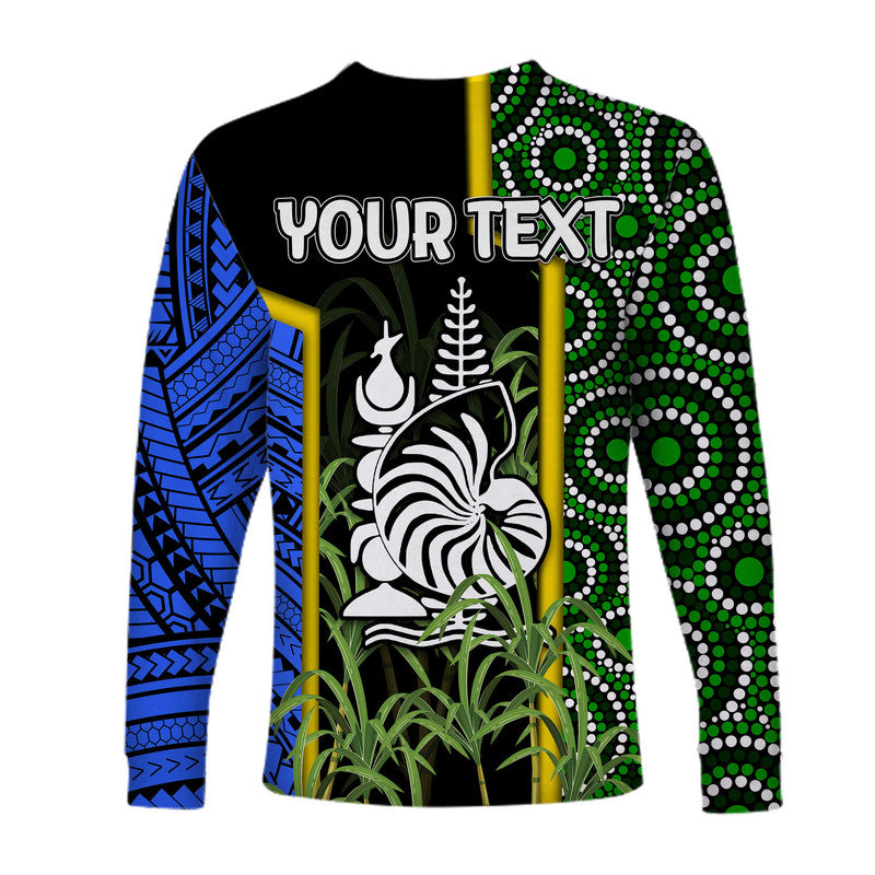 (Custom Personalised) South Sea Islanders Flag Style Long Sleeve Shirts New Caledonia LT6 - Polynesian Pride