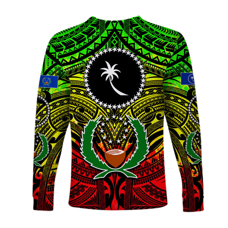 Micronesia Culture Day Long Sleeve Shirts Chuuk And Pohnpei Reggae Style LT6 LT6 - Polynesian Pride