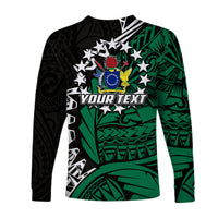 (Custom Personalised)Cook Islands Long Sleeve Shirts Mitiaro Polynesian Style LT6 - Polynesian Pride