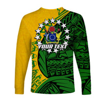 (Custom Personalised)Cook Islands Long Sleeve Shirts Polynesian Style LT6 - Polynesian Pride
