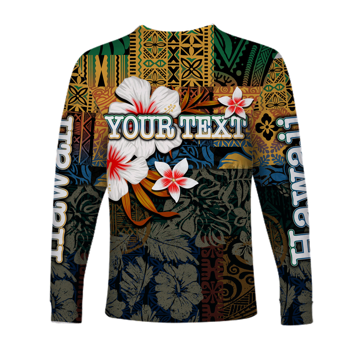 (Custom Personalised) Hawaii Fish Hook Long Sleeve Shirts Style LT6 - Polynesian Pride