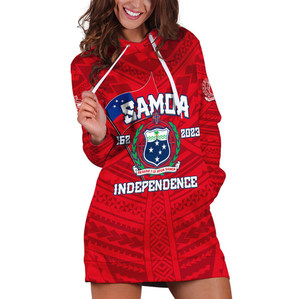 Samoa Independence Hoodie Dress 2023 Red Style LT6 - Polynesian Pride