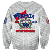 Samoa Independence Sweatshirt 2023 White Style LT6 - Polynesian Pride