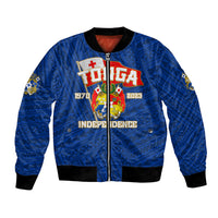 Tonga Independence Bomber Jacket 2023 Blue Style LT6 Unisex Blue - Polynesian Pride
