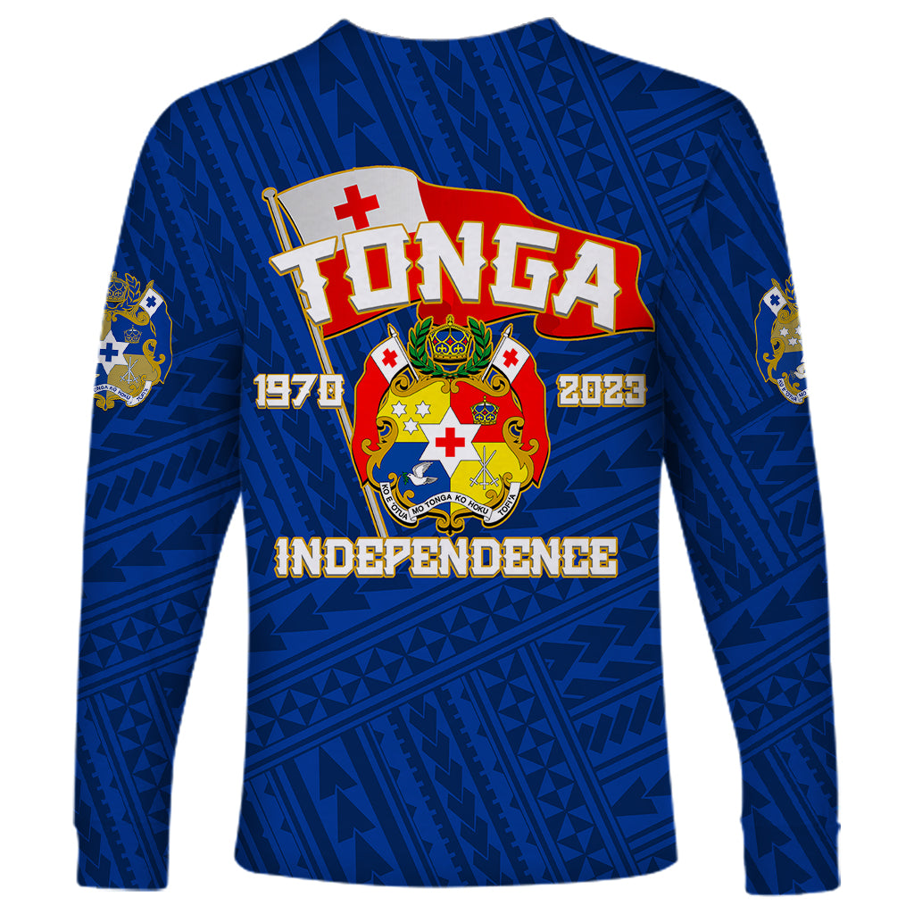 Tonga Independence Long Sleeve Shirt 2023 Blue Style LT6 - Polynesian Pride