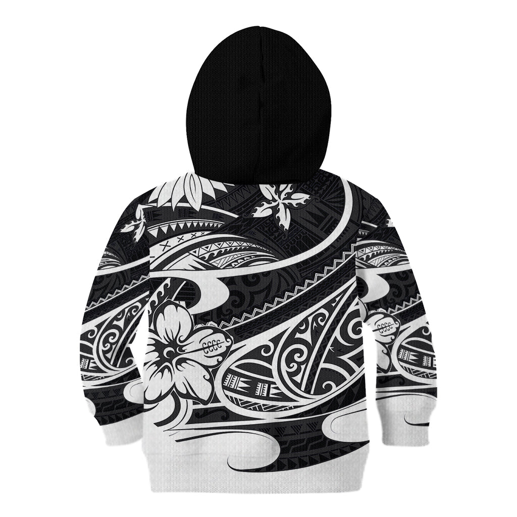 Polynesian Tribal Kid Hoodie Black LT6 Zip Hoodie Black - Polynesian Pride