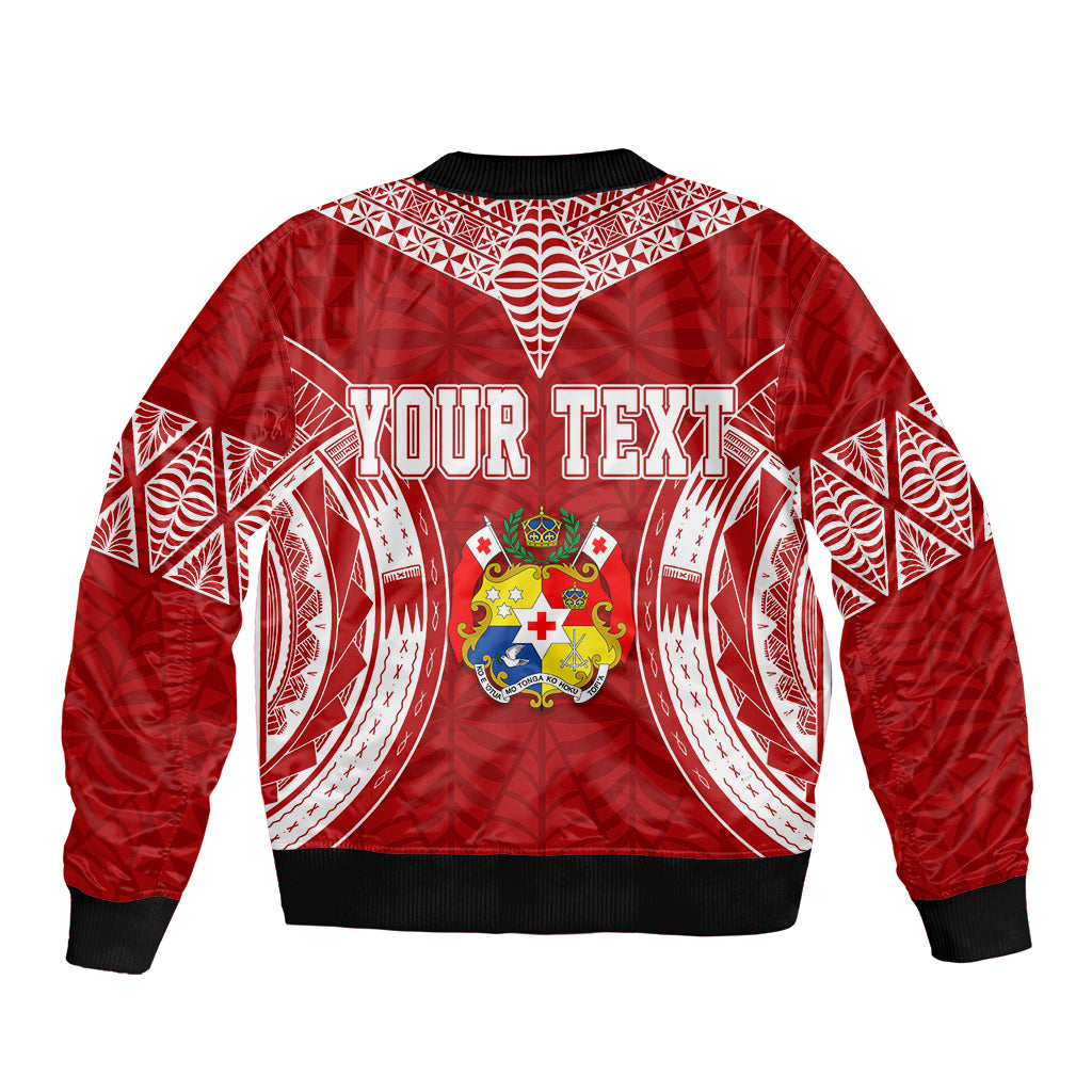 Personalised Tonga Independence Day Bomber Jacket Kupesi Pattern Mix Style LT7 - Polynesian Pride