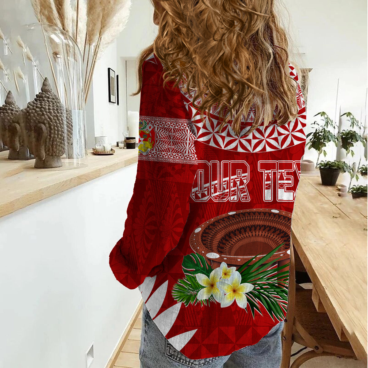 Personalised Tonga Independence Day Women Casual Shirt Kumete Kava Bowl With Plumeria LT7 - Polynesian Pride