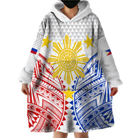 Personalised Philippines Independence Day Wearable Blanket Hoodie Tribal Sun and Stars Ver 01 LT7 - Polynesian Pride