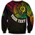 Personalised Vanuatu Sweatshirt Turtle Chest Tattoo Flag Color LT7 Unisex Black - Polynesian Pride