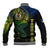Personalised Vanuatu Baseball Jacket Turtle Chest Tattoo Flag Color - Malampa LT7 - Polynesian Pride