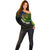Personalised Vanuatu Off Shoulder Sweater Turtle Chest Tattoo Flag Color - Malampa LT7 - Polynesian Pride