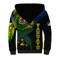 Personalised Vanuatu Sherpa Hoodie Turtle Chest Tattoo Flag Color - Malampa LT7 - Polynesian Pride