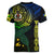 Personalised Vanuatu Women V Neck T Shirt Turtle Chest Tattoo Flag Color - Malampa LT7 - Polynesian Pride