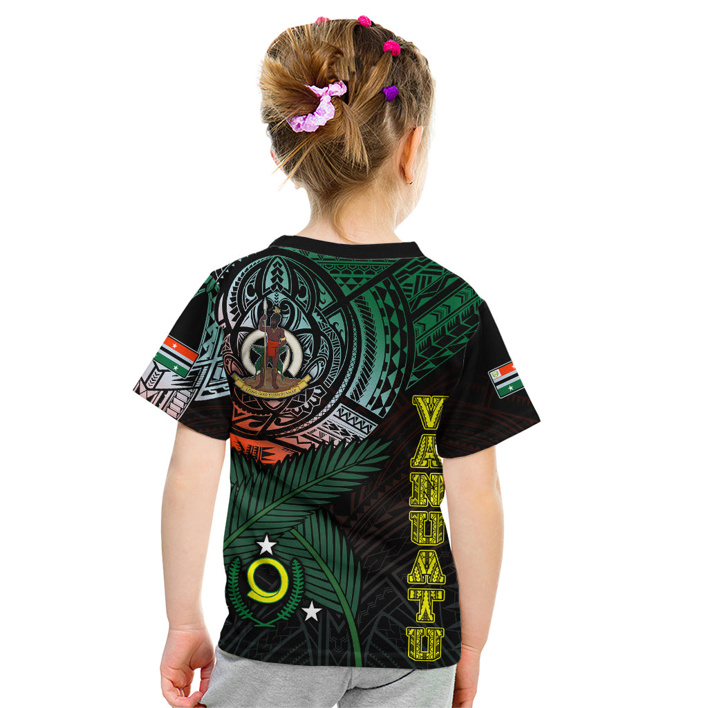 Personalised Vanuatu Kid T Shirt Turtle Chest Tattoo Flag Color - Penama LT7 - Polynesian Pride