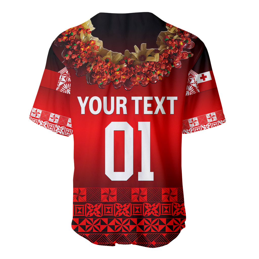 (Custom Personalised) Tonga Emancipation Day Baseball Jersey Independence Day - Fancy Kahoa Heilala Flower - Gradient LT8 - Polynesian Pride