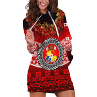 (Custom Personalised) Tonga Emancipation Day Hoodie Dress Independence Day - Fancy Kahoa Heilala Flower - Gradient LT8 - Polynesian Pride