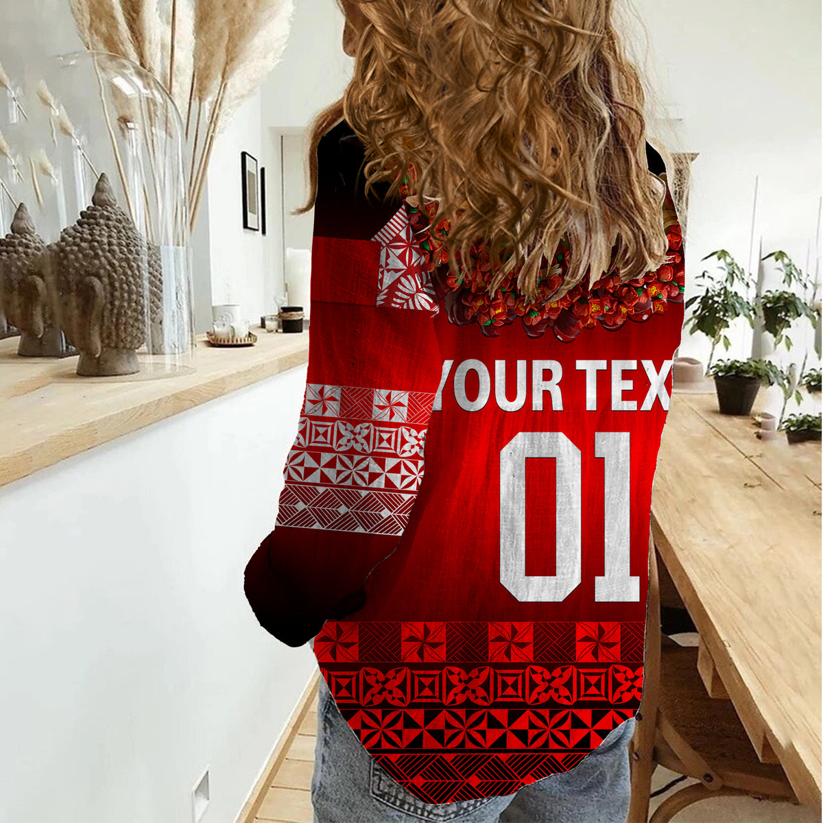 (Custom Personalised) Tonga Emancipation Day Women Casual Shirt Independence Day - Fancy Kahoa Heilala Flower - Gradient LT8 - Polynesian Pride