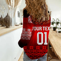 (Custom Personalised) Tonga Emancipation Day Women Casual Shirt Independence Day - Fancy Kahoa Heilala Flower - Gradient LT8 - Polynesian Pride