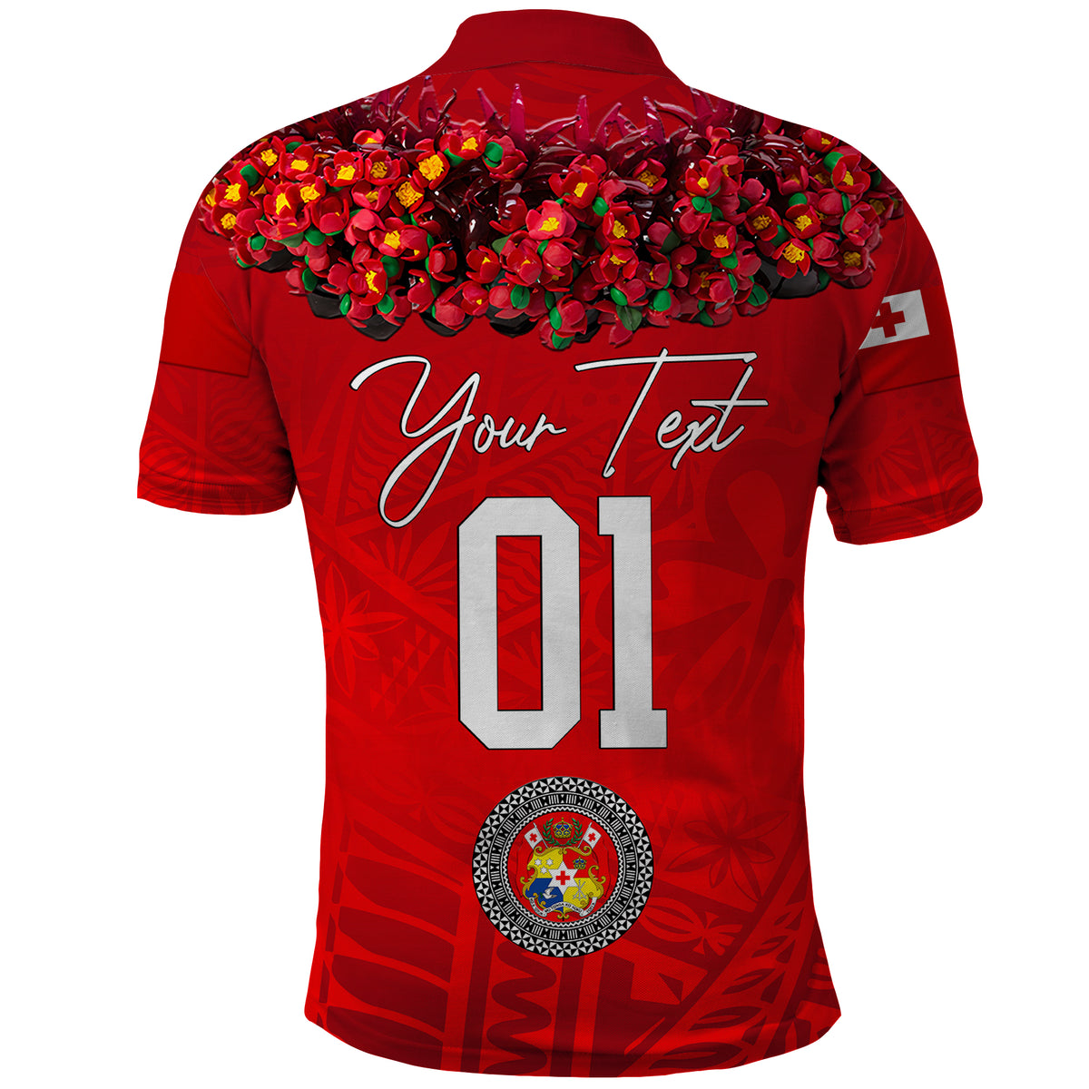 Custom Tonga Emancipation Day Polo Shirt Independence Day Kupesi Kahoa Heilala Flower Red LT8 - Polynesian Pride
