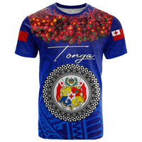 Custom Tonga Emancipation Day T Shirt Independence Day Kupesi Kahoa Heilala Flower Blue LT8 Blue - Polynesian Pride