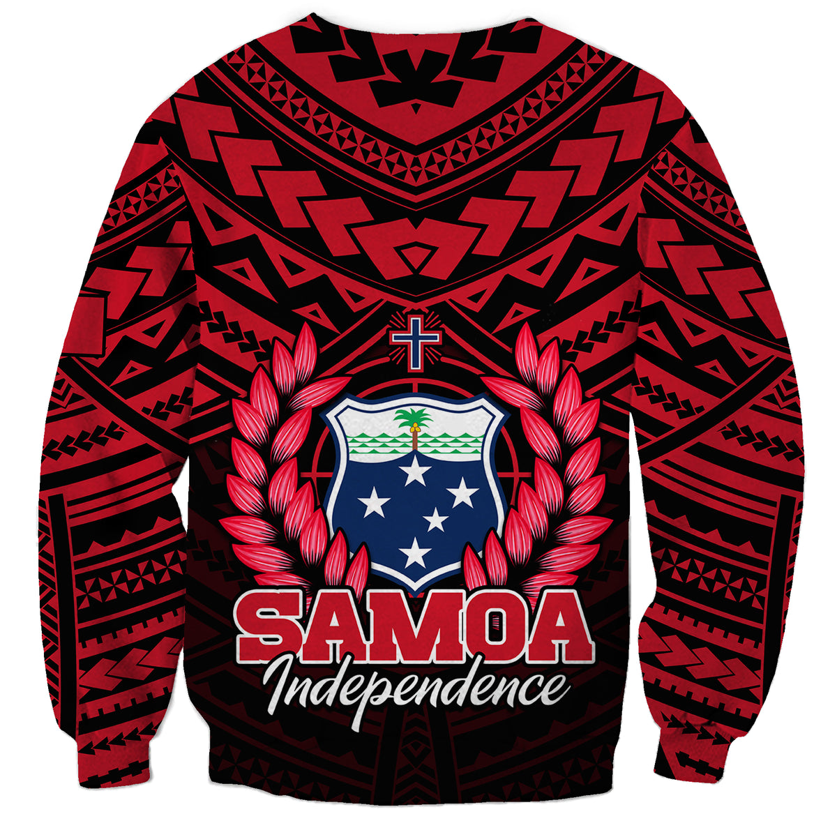 Samoa Independence Day Sweatshirt Ulafa Polynesian Unique Red No1 LT9 - Polynesian Pride