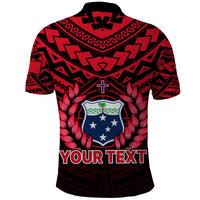 Custom Samoa Independence Day Polo Shirt Ulafa Polynesian Unique Red No1 LT9 - Polynesian Pride