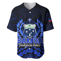 (Custom Personalised) Samoa Independence Day Baseball Jersey Ulafa Polynesian Unique Blue No2 LT9 - Polynesian Pride