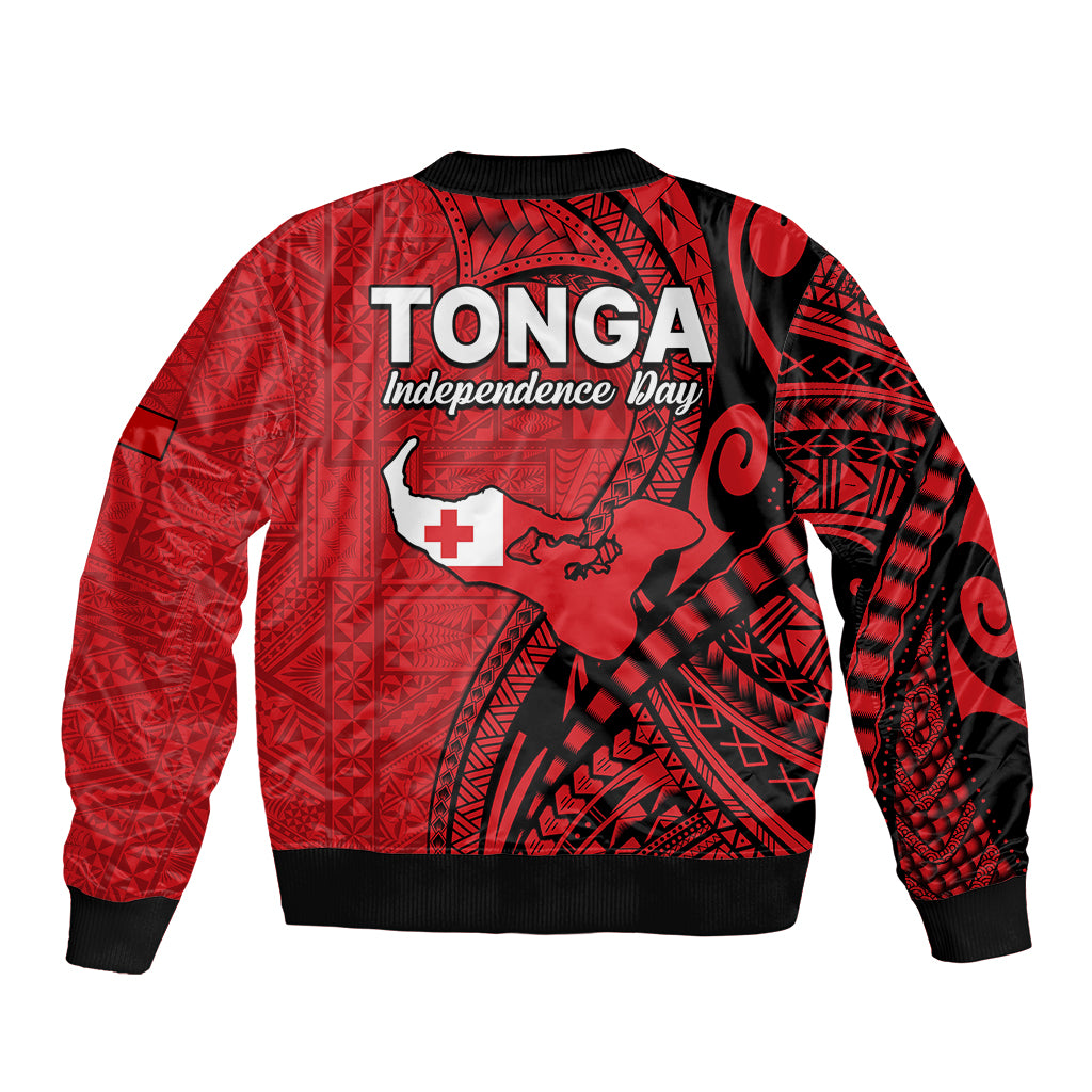 Tonga Independence Anniversary Bomber Jacket Tongan Tribal Pattern Unique Version LT9 - Polynesian Pride