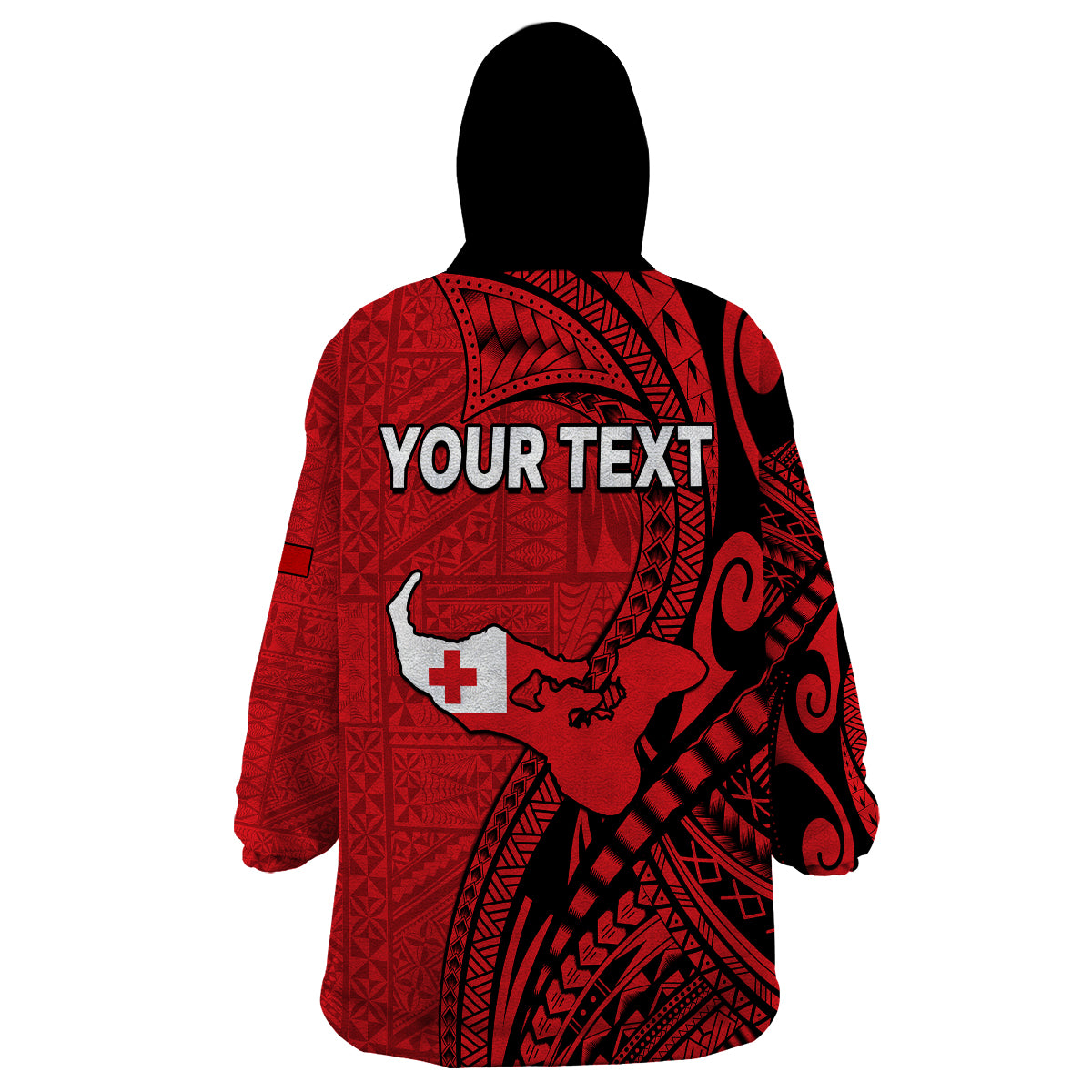 (Custom Personalised) Tonga Independence Anniversary Wearable Blanket Hoodie Tongan Tribal Pattern Unique Version LT9 - Polynesian Pride