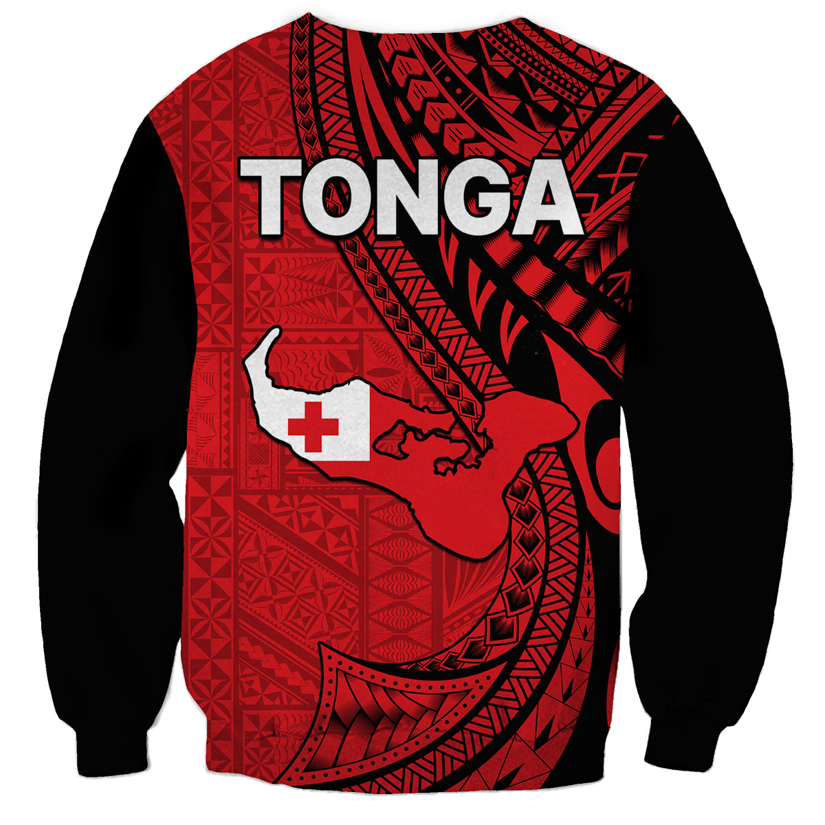Polynesian Tonga Sweatshirt Tribal Pattern Unique Version LT9 - Polynesian Pride