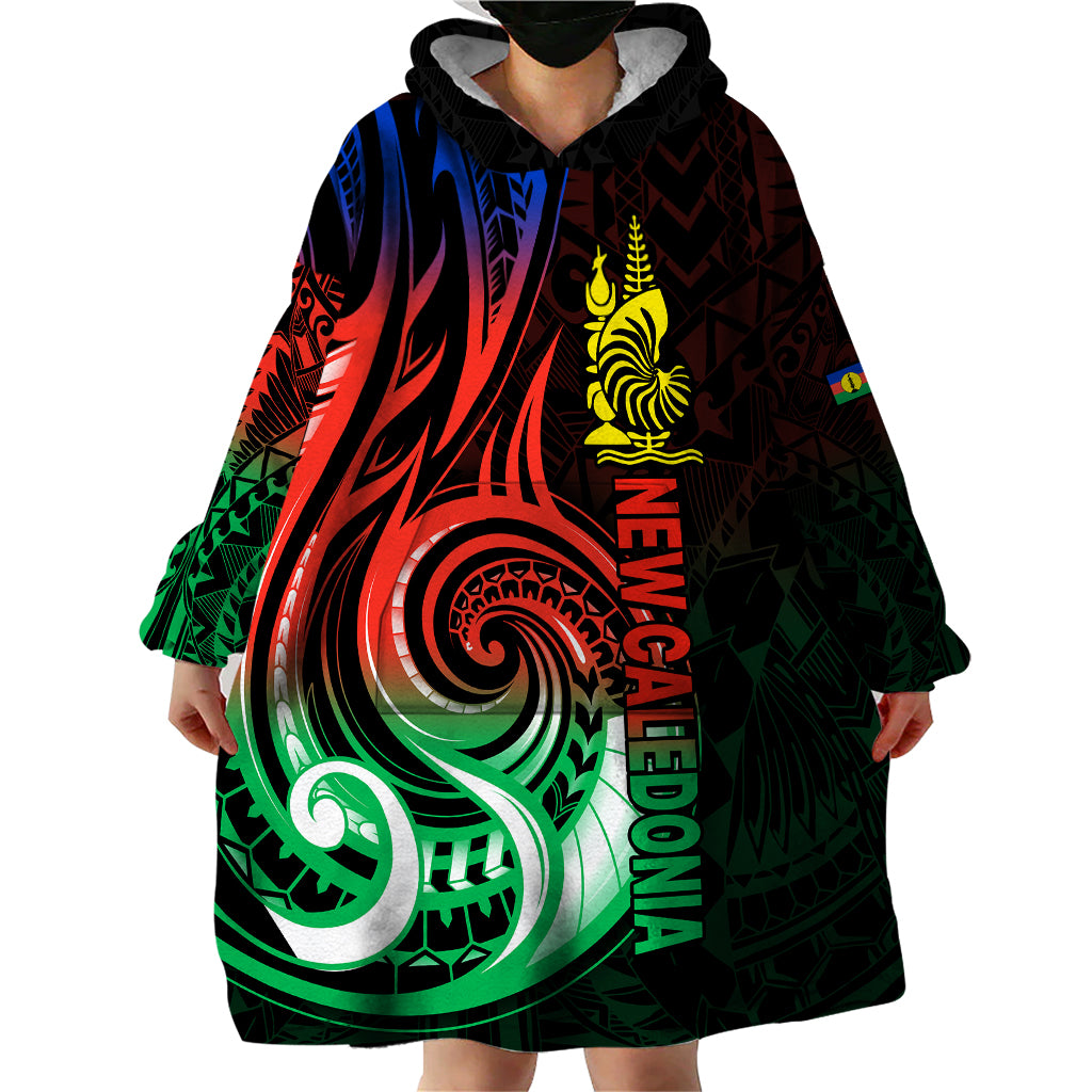 New Caledonia Wearable Blanket Hoodie Emblem Nautilus Shell LT9 - Polynesian Pride