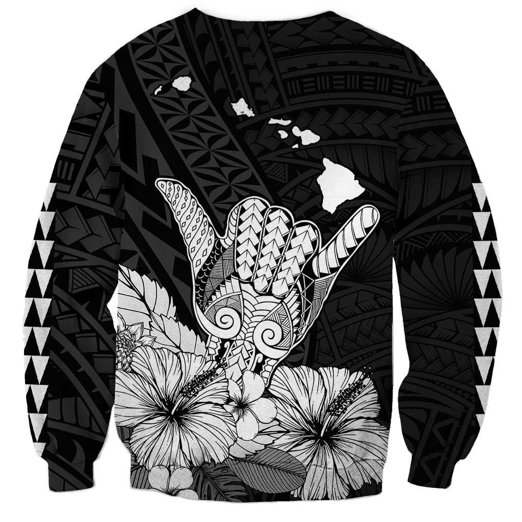 Hawaii Shaka Sign Sweatshirt Black Version LT9 - Polynesian Pride