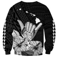 Hawaii Shaka Sign Sweatshirt Black Version LT9 - Polynesian Pride