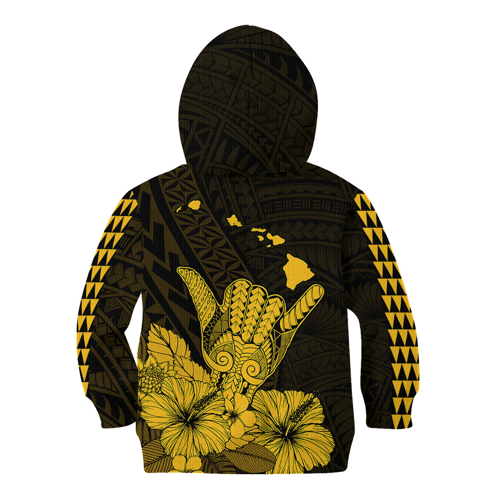 Hawaii Shaka Sign Kid Hoodie Gold Version LT9 - Polynesian Pride