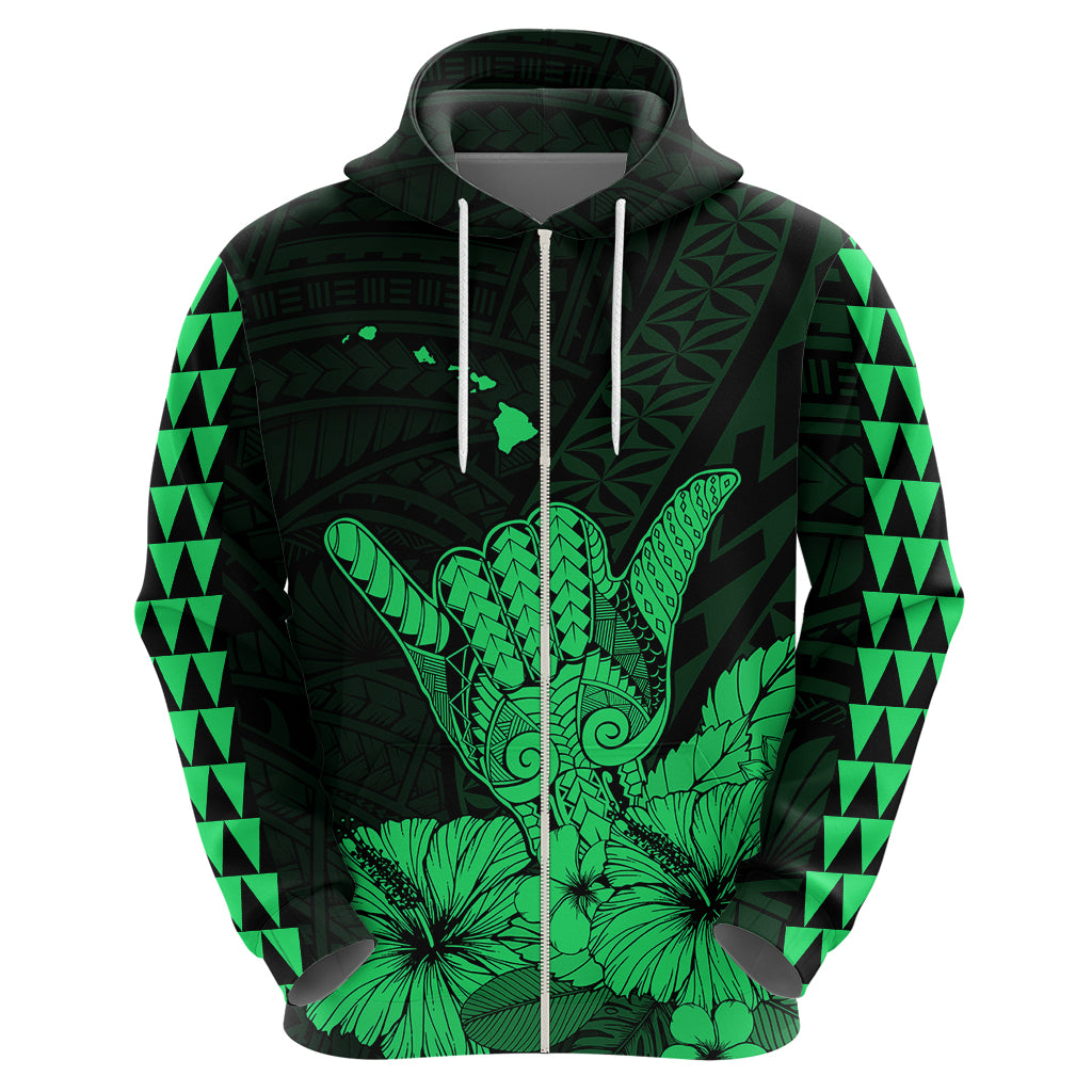Hawaii Shaka Sign Hoodie Green Version LT9 - Polynesian Pride