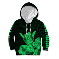 Hawaii Shaka Sign Kid Hoodie Green Version LT9 Green - Polynesian Pride