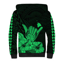 Hawaii Shaka Sign Sherpa Hoodie Green Version LT9 - Polynesian Pride