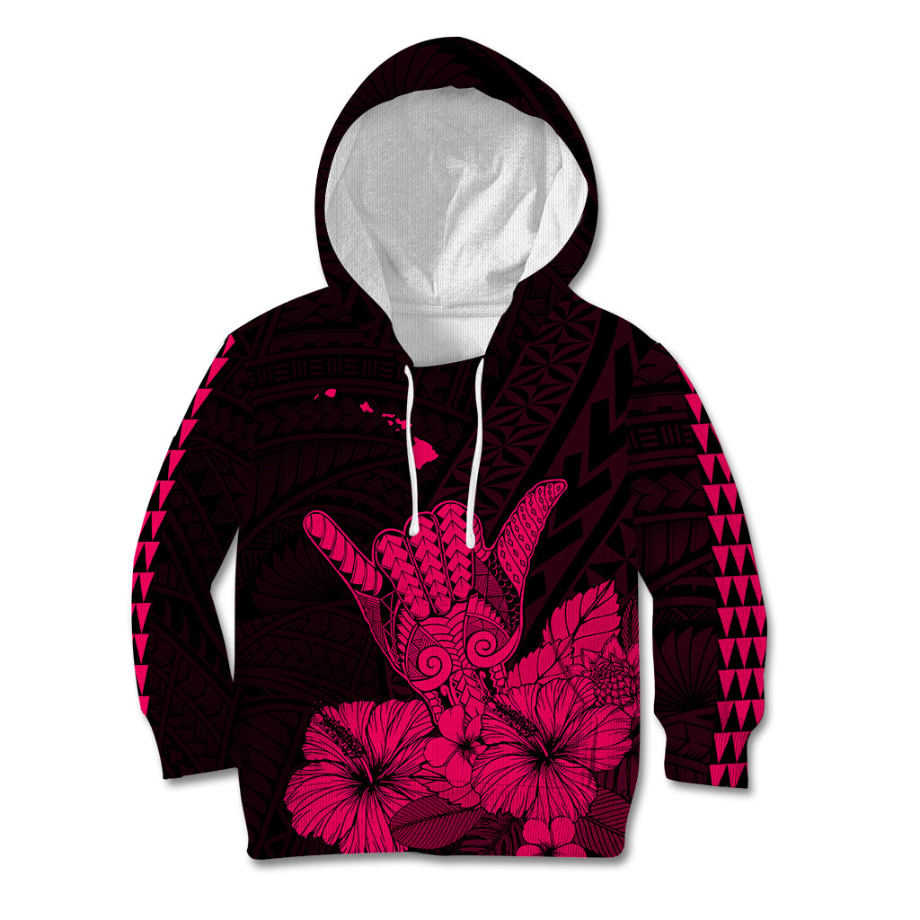 Hawaii Shaka Sign Kid Hoodie Pink Version LT9 Pink - Polynesian Pride