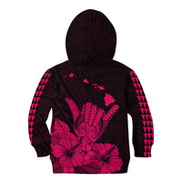 Hawaii Shaka Sign Kid Hoodie Pink Version LT9 - Polynesian Pride