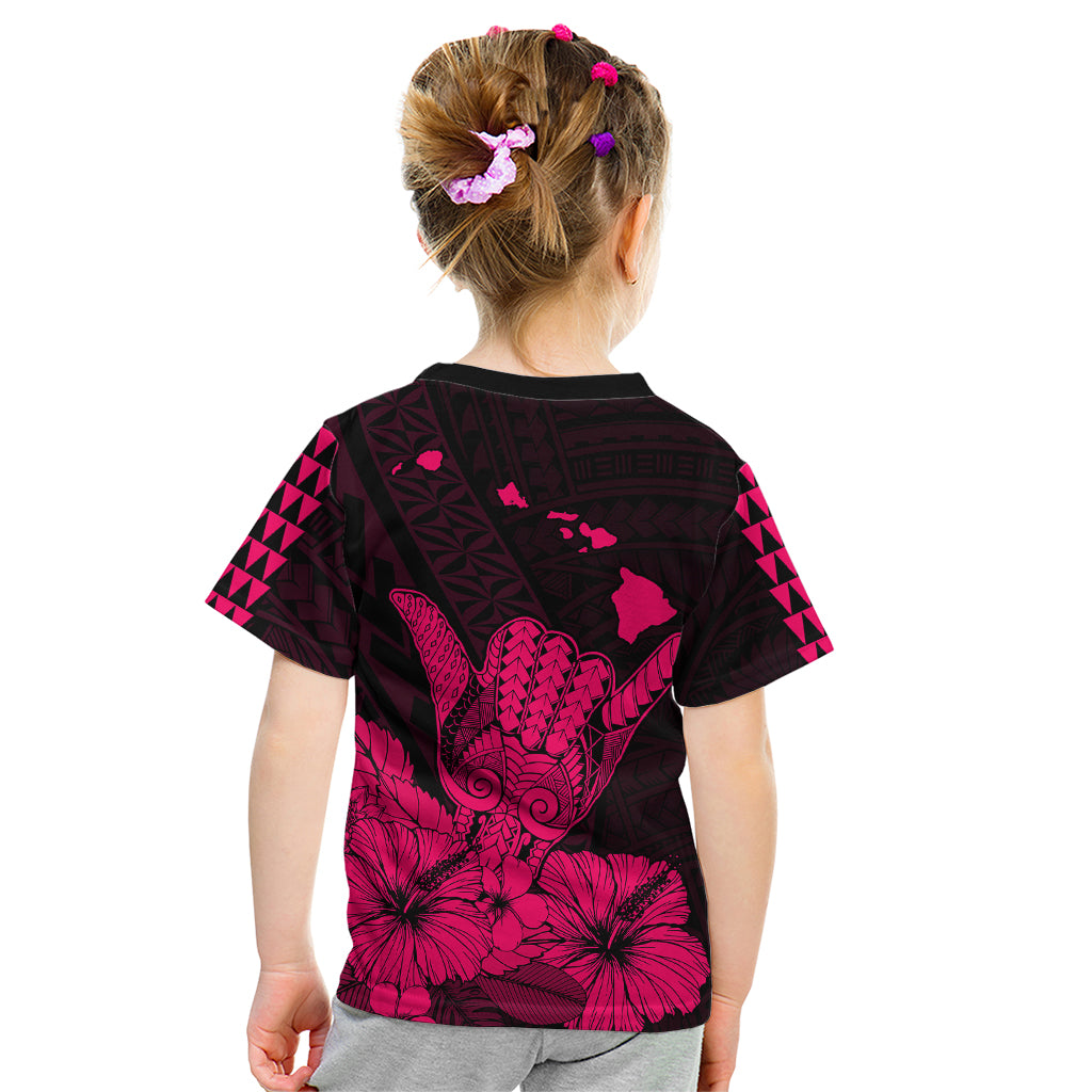 Hawaii Shaka Sign Kid T Shirt Pink Version LT9 - Polynesian Pride