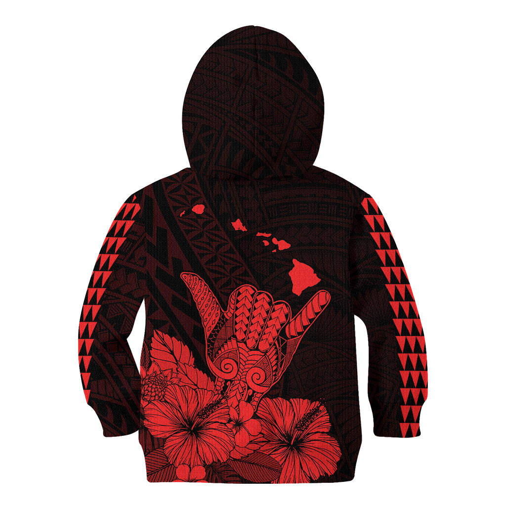 Hawaii Shaka Sign Kid Hoodie Red Version LT9 - Polynesian Pride