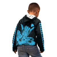 Hawaii Shaka Sign Kid Hoodie Blue Version LT9 - Polynesian Pride