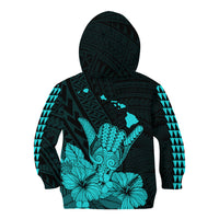 Hawaii Shaka Sign Kid Hoodie Turquoise Version LT9 - Polynesian Pride