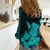 Hawaii Shaka Sign Women Casual Shirt Turquoise Version LT9 - Polynesian Pride