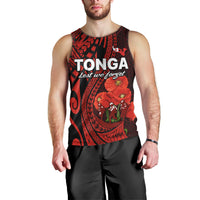Tonga ANZAC Day Men Tank Top Lest We Forget Red Version LT9 - Polynesian Pride