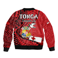 Tonga Emancipation Day Sleeve Zip Bomber Jacket Happy 53rd Independence Anniversary LT9 - Polynesian Pride